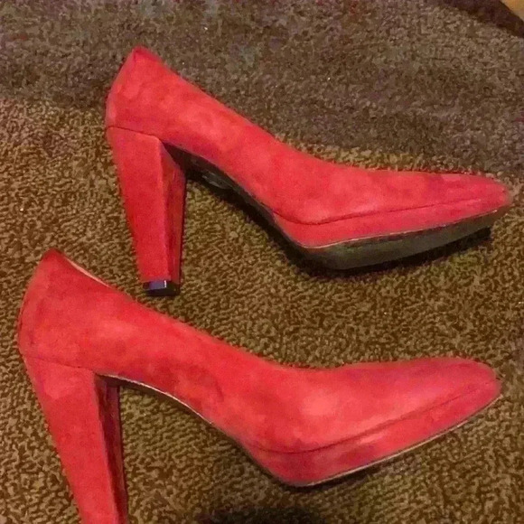 Castaner Red Suede Pumps - Picture 2 of 5